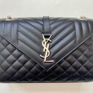 Yves Saint Laurent Black Quilted Leather Shoulder Bag